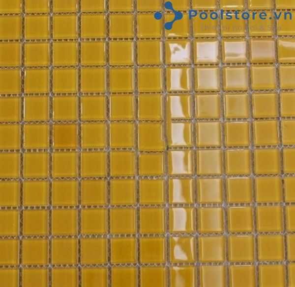 Gạch Mosaic Thủy Tinh Màu vàng Nâu 4CB803 
