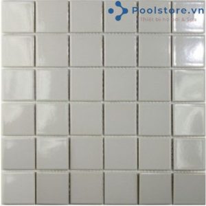 Gạch Mosaic Gốm Ceramic Đơn Màu 48TN201 Màu Xám Ghi
