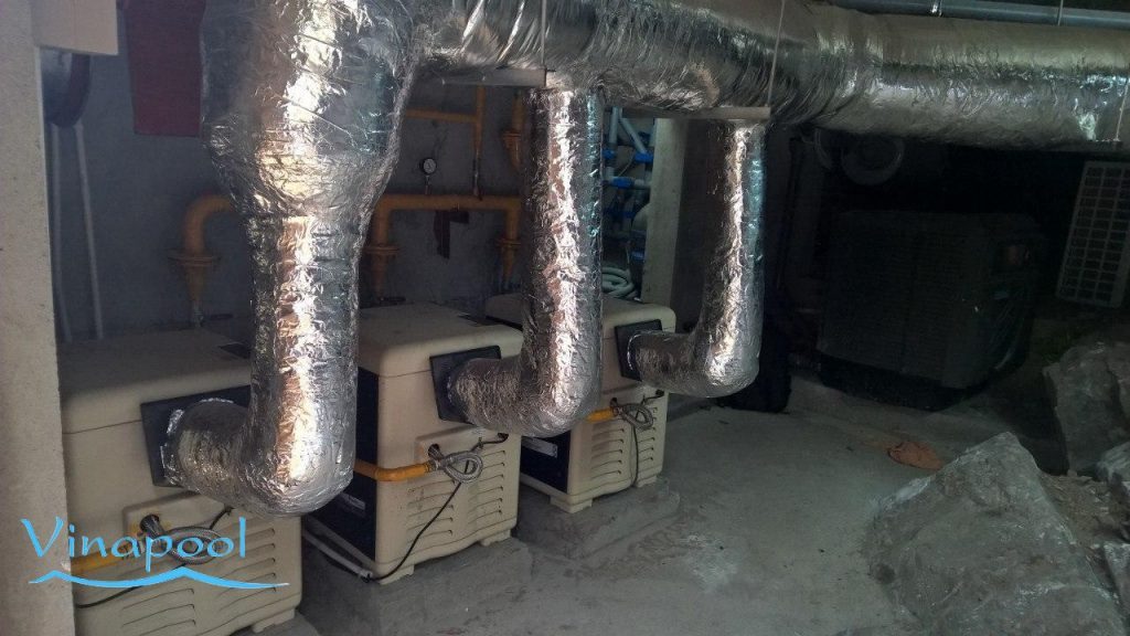 Hệ thống máy nước nóng Pentair LPG - Dự Án Amanoi