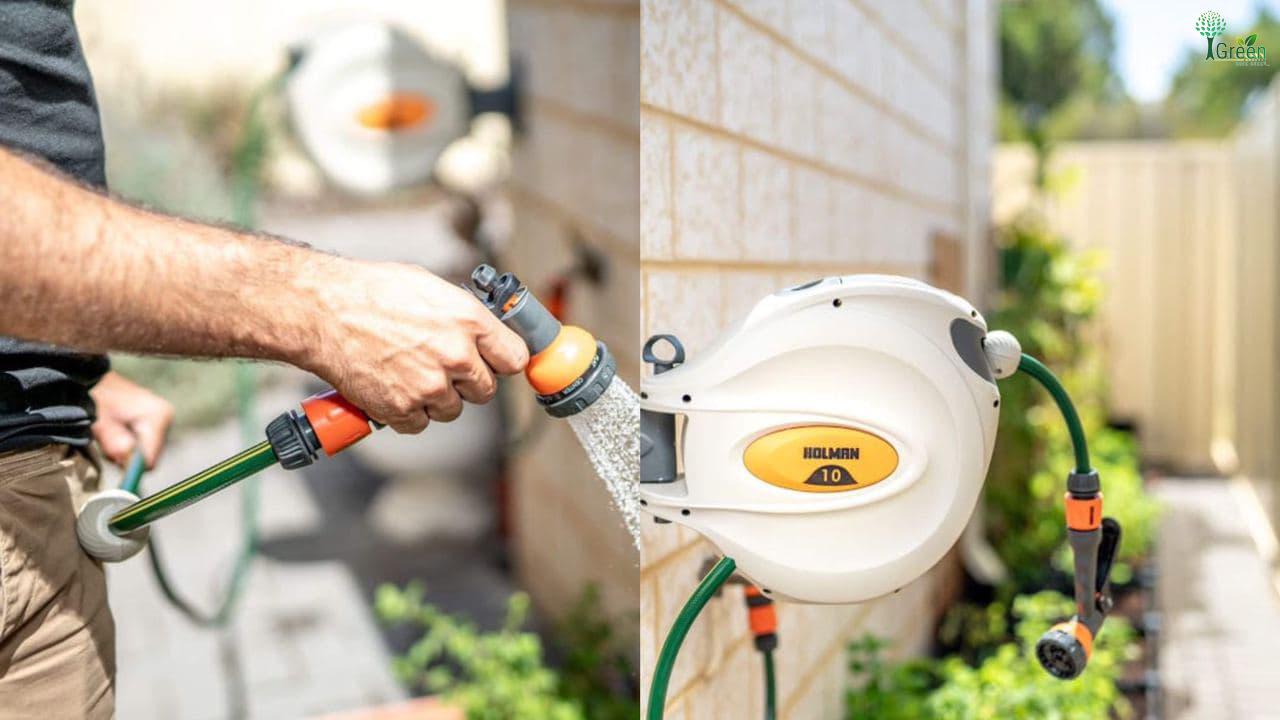 Ống cuộn tưới vườn thu dây tự động 10m Holman – Úc 1