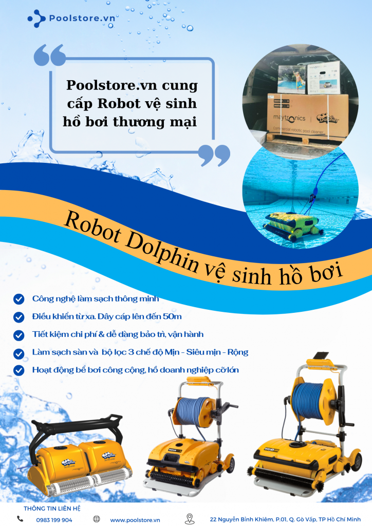 Poolstore.vn cung cấp robot vệ sinh hồ bơi thương mại