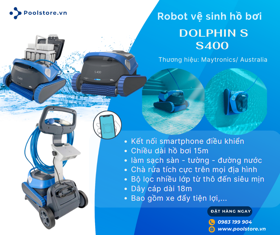 Robot vệ sinh hồ bơi Dolphin S400