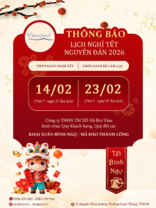 Vinapool thông báo lịch nghỉ Tết Nguyên Đán 2026